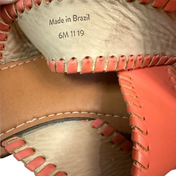 Jack Rogers Sloane X Band in Coral Leather Size 6M - Picture 8 of 9